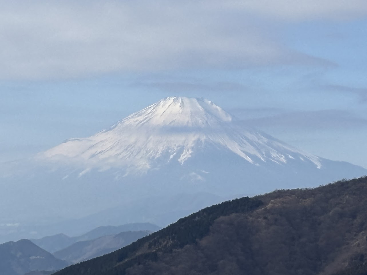 新年山行　大山裏参道から下社・本社、日向薬師へ