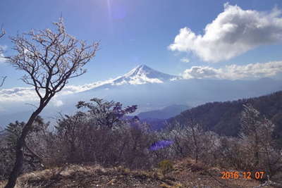2016.12.07 三ツ峠山、距離：21.6km、写真提供：O.Tさん<br />霧氷と富士山