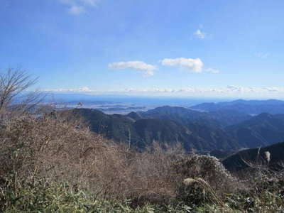 大山展望台から静岡市街を望む