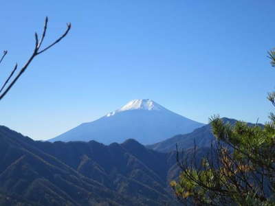 赤岩から富士山を望む 