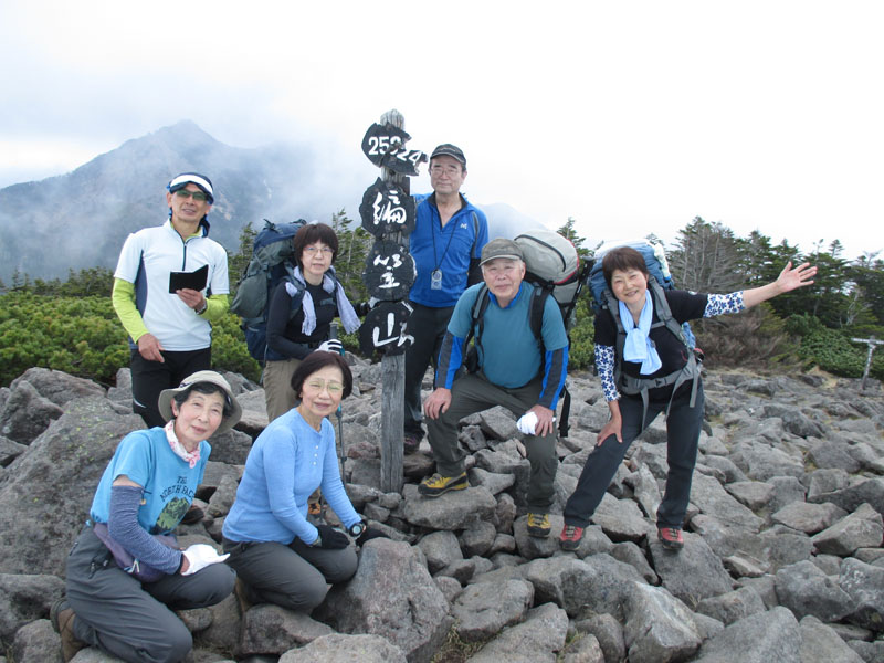 編笠山にて
