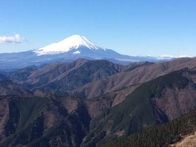 表尾根から新春の富士山
