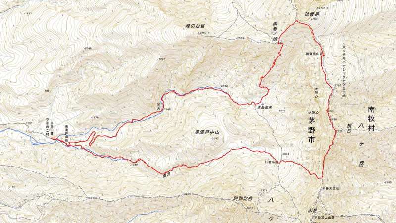 横岳～硫黄岳周遊コース 