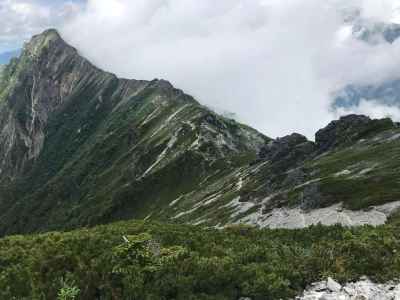 赤沢岳の稜線 