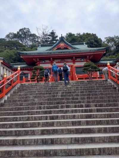 織姫神社で山行の無事を祈る