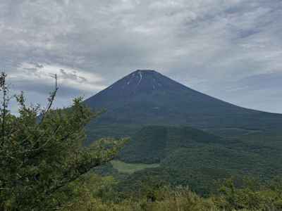 大室山南峰からの富士山の眺め 