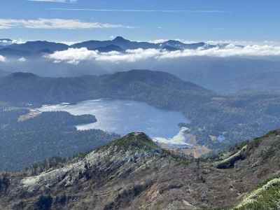 俎グラから尾瀬沼と日光白根山