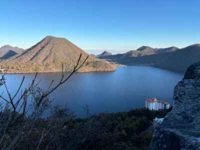 硯岩からの榛名湖と榛名富士