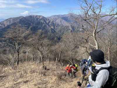 振り返ると富士山が 