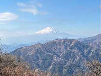 表尾根の向こうに富士山 