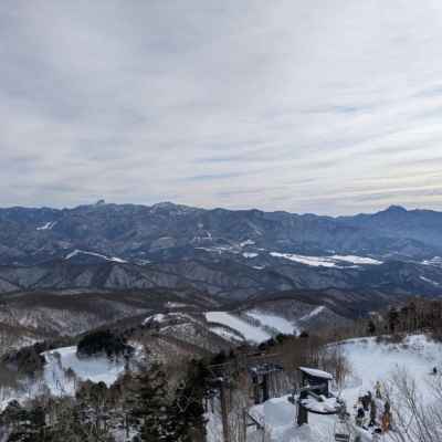 左に日光白根、右に皇海山