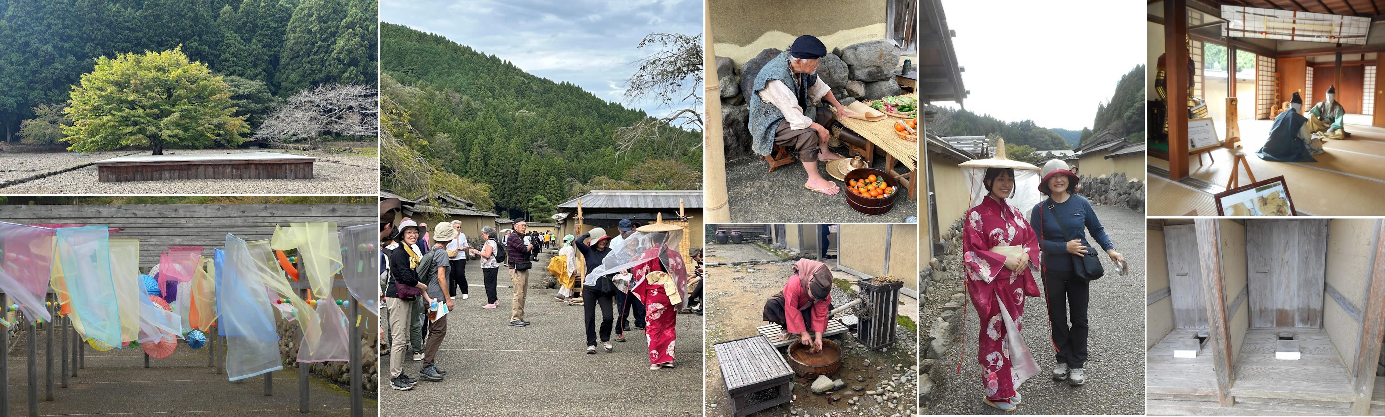 復元町並では当時の様子を再現している。エキストラの小芝居がほほえましい