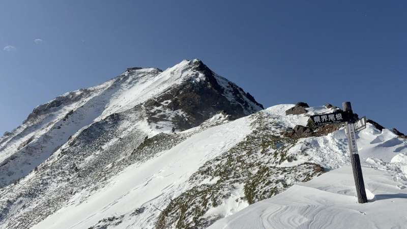 天望荘から眺める赤岳