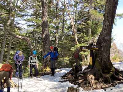 まめうち平で雪山装備