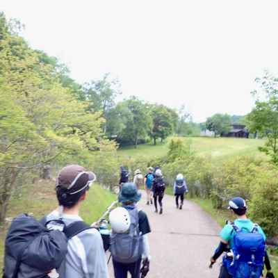 最後は遊歩道から駐車場に帰着