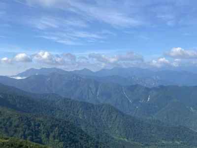 七合目から眺める谷川連峰