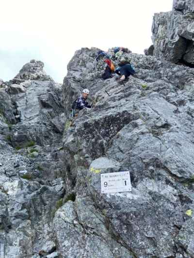 9番鎖場“カニのたてばい”