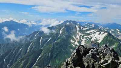 剱岳山頂からの大パロラマ