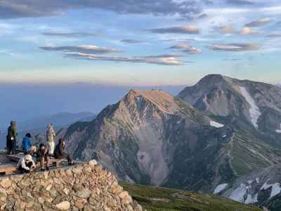 杓子岳と白馬鑓ヶ岳