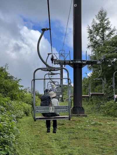 地蔵の頭までリフトで登る&nbsp;