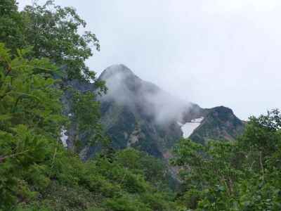 五竜岳山頂部はガス&nbsp;