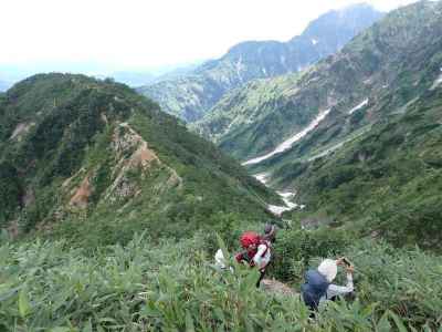五竜岳山頂が視界に入る&nbsp;