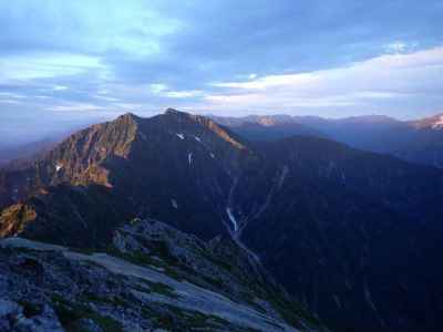 双耳峰の鹿島槍ヶ岳&nbsp;