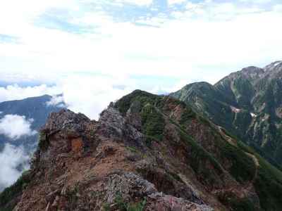 牛首最後の岩場&nbsp;