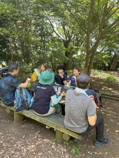 浅間山で昼食 