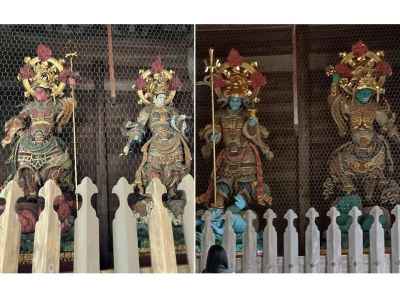 山門の両側には守護神の四天王