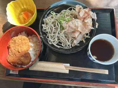 越前おろしそばとソースカツ丼(1日目)