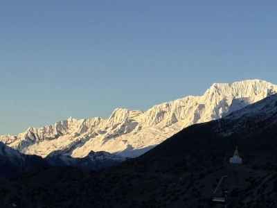 ディンボチェから望む山並&nbsp;