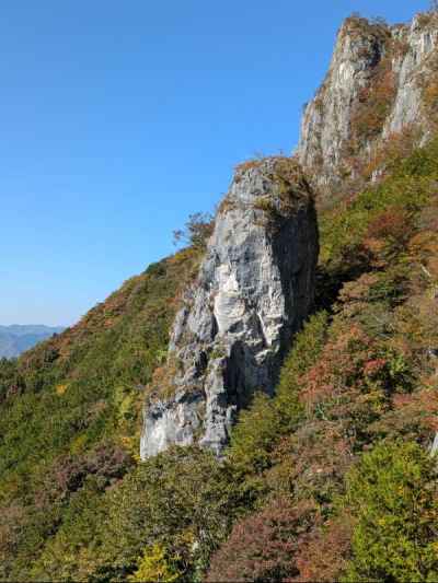 ビレー点から見るローソク岩 