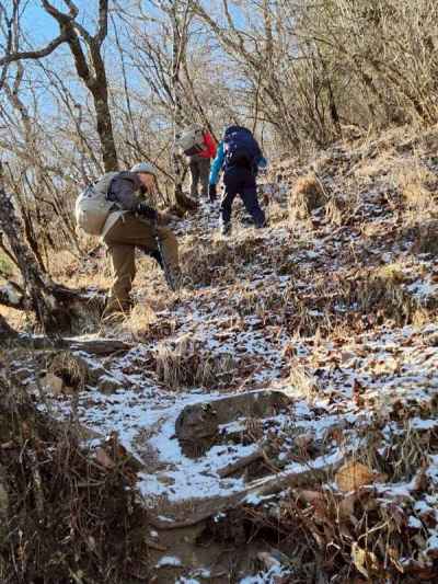 金ヶ岳南峰への急登