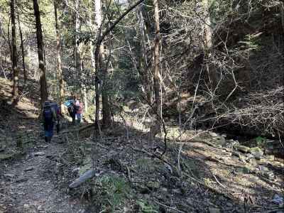 冬の陽射しを浴びて歩く