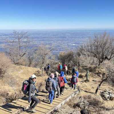 N澤隊と山頂で合流して梅ノ木尾根へ