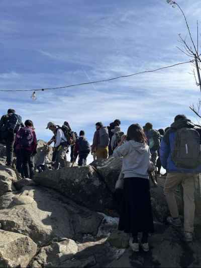 写真撮影で大混雑